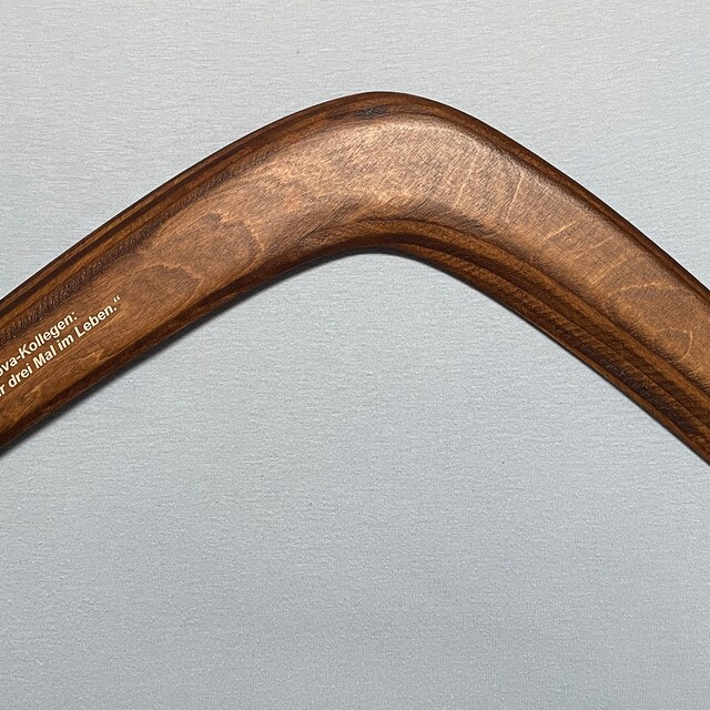 Boomerang En Bois Personnalisé Avec Gravure Laser – Retour Garanti Pour Adulte Et Enfant, Cadeau Plein Air Anniversaire, Camping, Parent-enfant (rouge)