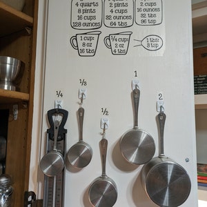 Kitchen Equivalent / Measurement Conversion Chart Mason Jar Decal Set Great  Gift Idea Full Set Includes Cup & Spoon Labels 