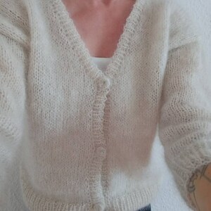 Kid Mohair Cardigan Sweater for Women Hand Knit Designer - Etsy