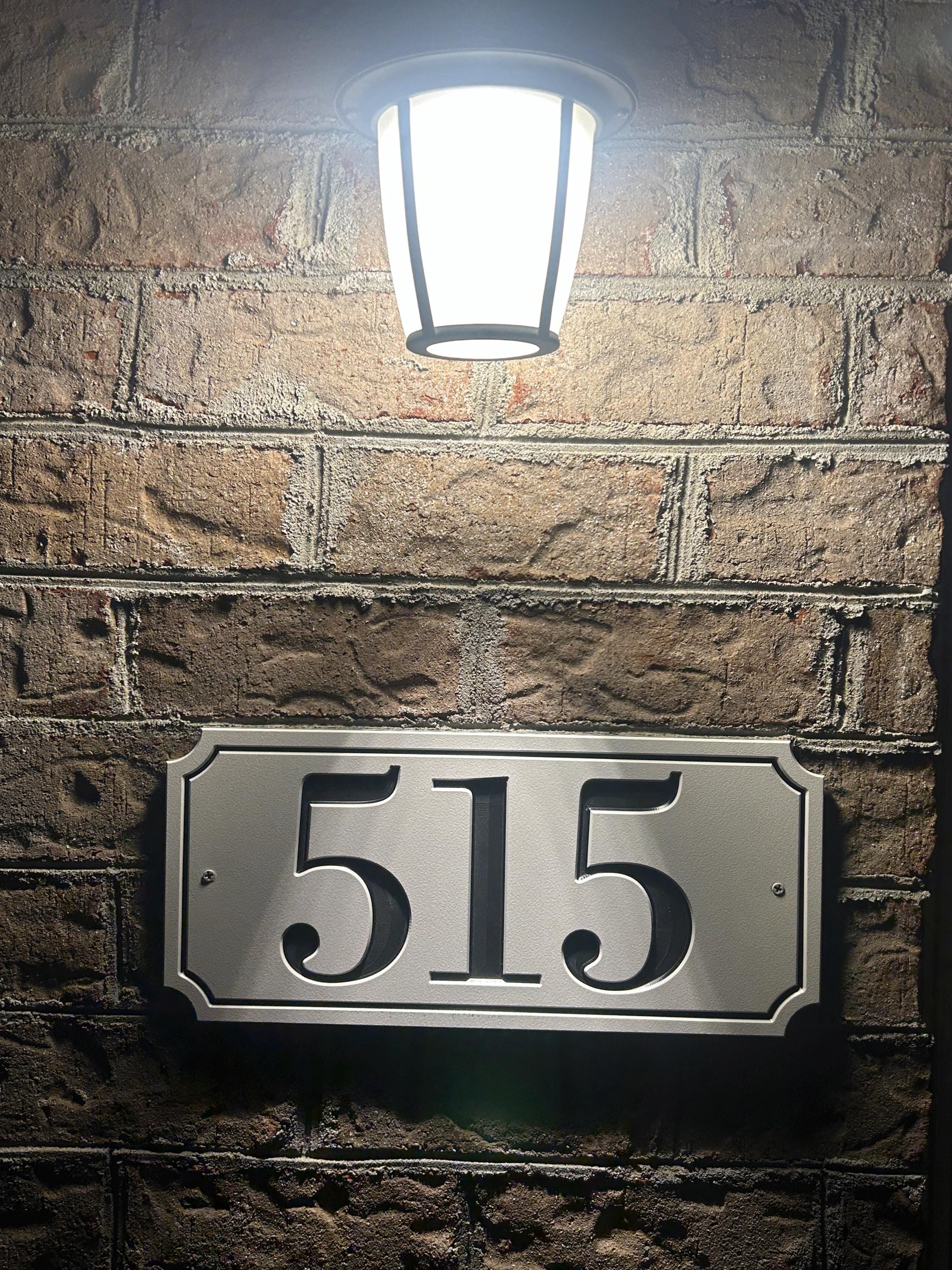 House Numbers Plaque Medium Address Plaque Vertical Custom House Numbers Signs Horizontal HDPE Plastic Weather-Resistant