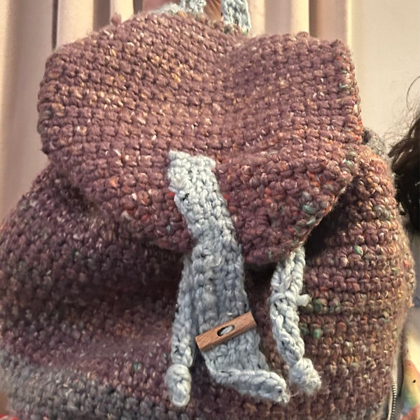 Crochet Pattern // Drawstring Backpack Back Pack Rucksack Gym Back ...