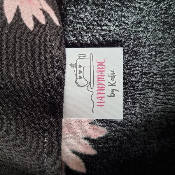 Custom Name Sewing Machine Design Fabric Clothing Labels Product Tags ...