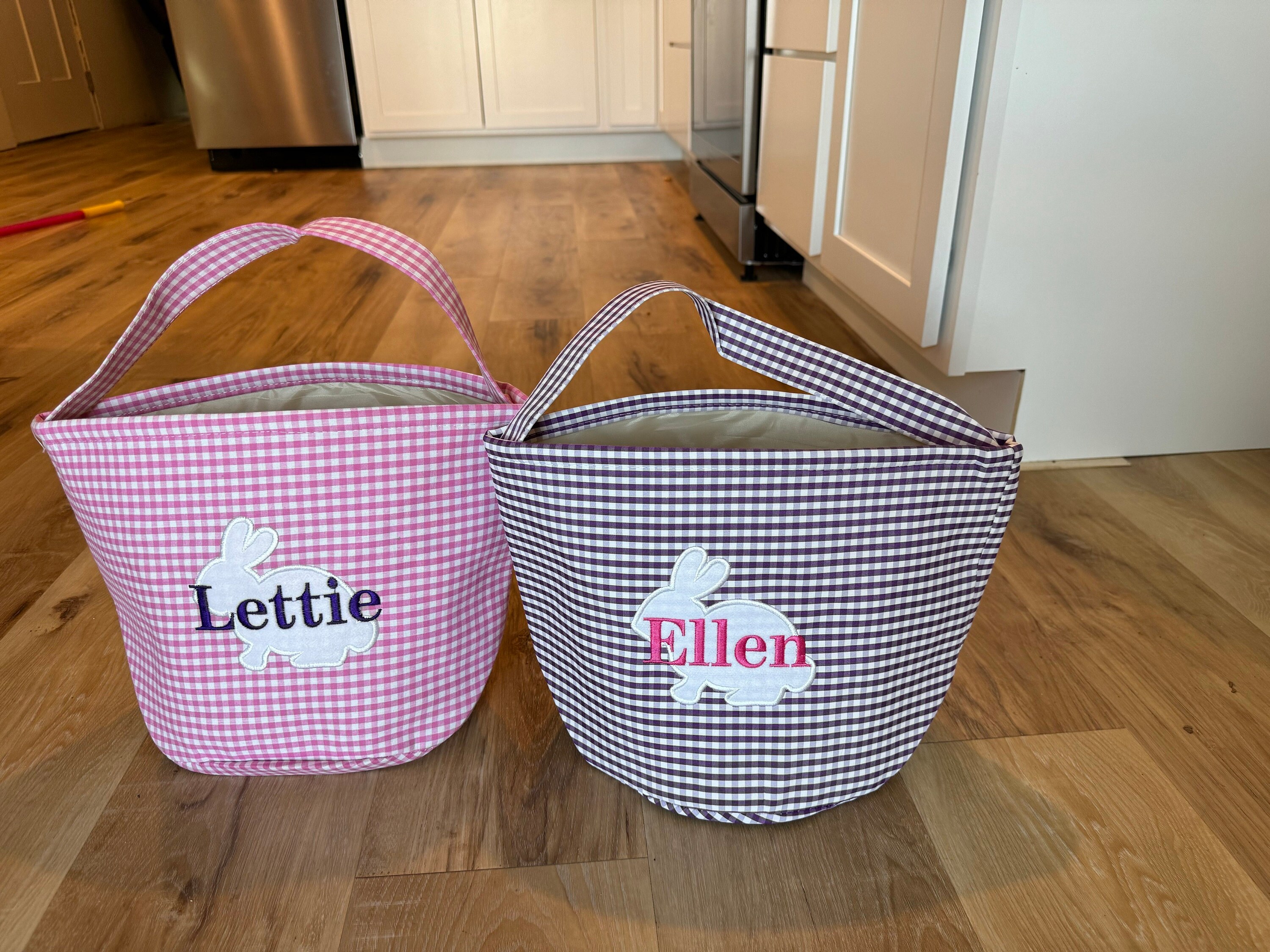 Easter basket, Personalized Easter Basket, monogram easter basket, girls basket, boys basket, girls easter basket, embroidered, Check