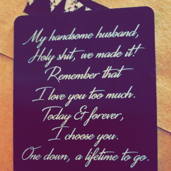 Personalized Metal Wallet Insert Card - Engraved Love Note Gift For Husband, Wife, Son, Daughter - View #10