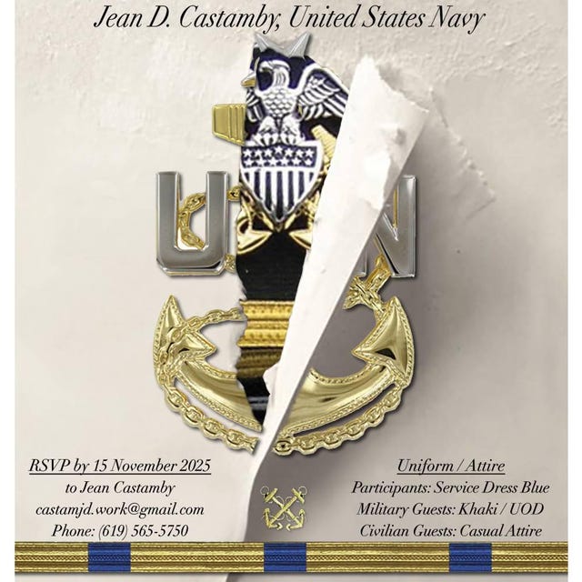 Senior Chief Officer Reveal Invitation - Etsy
