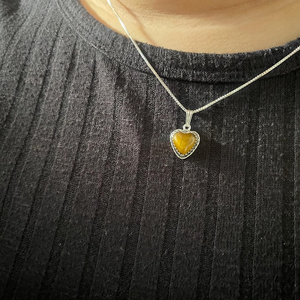 Audrey Heart Necklace -  Blue Turquoise