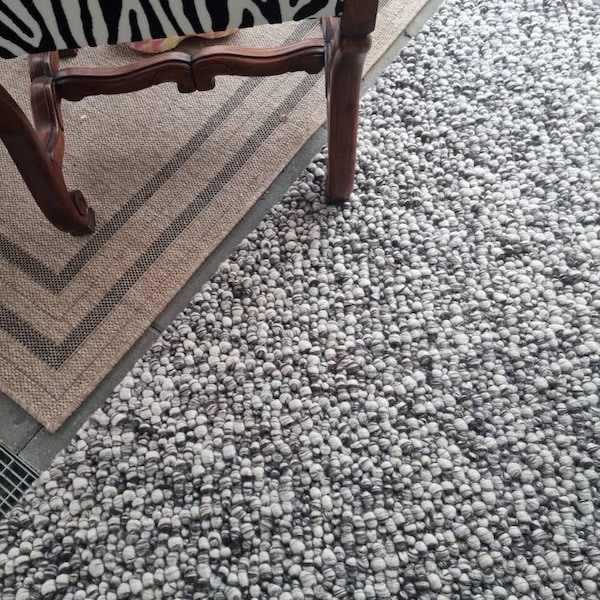 Rainbow Felted Custom Shag Rug, Premium Wool, Multi Coloured, Funky ...