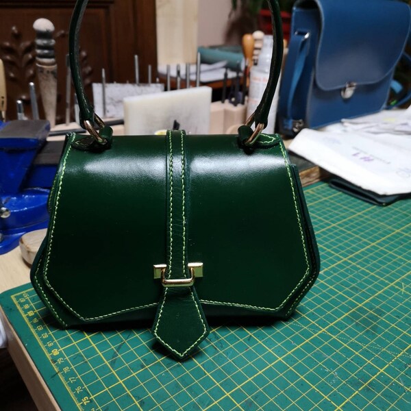 Leather Shoulder Bag Template - Printable Scaled Files (pdf) - Bag ...