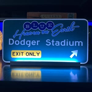 Blue Heaven on Earth Dodger Stadium Inspired Fwy Sign - Etsy