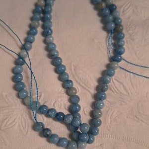 15 Strand 6mm Lapis Lazuli Round Loose Beads - Egyptian Blue Gemstone - Nickel-Free