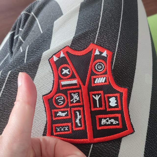 【在庫限り】 バトルジャケット 刺繍パッチジャケット パロディ デスメタル 洋楽