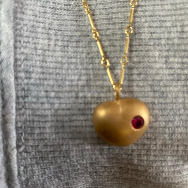 Love Actually Heart Necklace in Gold Plated - Etsy