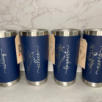 40oz Personalized Tumbler With Handle Lid Straw Bridesmaid Proposal Birthday Gift Thermos Travel Cup Gift For Her Coffee Mug