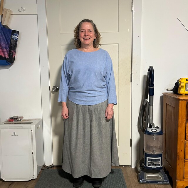 Light Grey Skirt, Wool Skirt, Winter Skirt, Pleated Skirt, Maxi