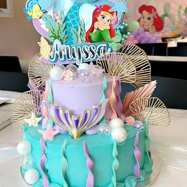 Little Mermaid Cake Topper, Favor Box, Treat Boxes - Etsy