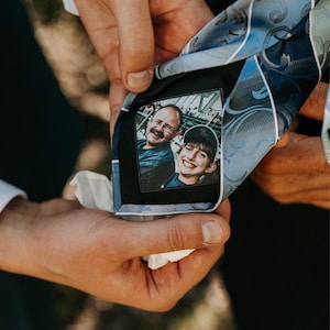 Custom Photo Patch for ties, bowties, gifts, tie patch, grandpa, wedding, father of the bride, missionary, stocking stuffer, dad