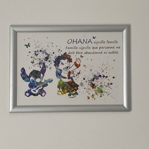 Stitch French Quote From Lilo And Stitch Disney Watercolor Etsy