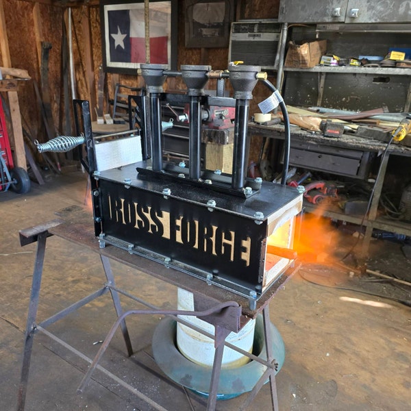 Series 2 Diamondback Ironworks Three Burner Gas Forge Blacksmith ...
