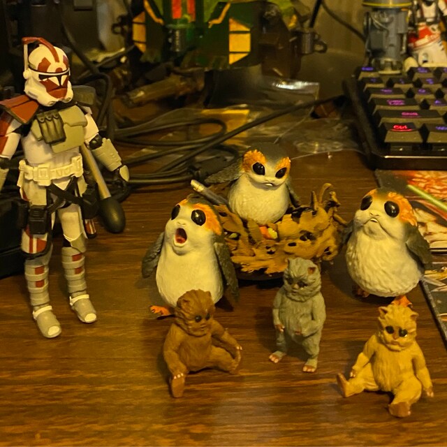 Porg Toy Figure 3D Printed Painted Star Wars Miniature Handmade