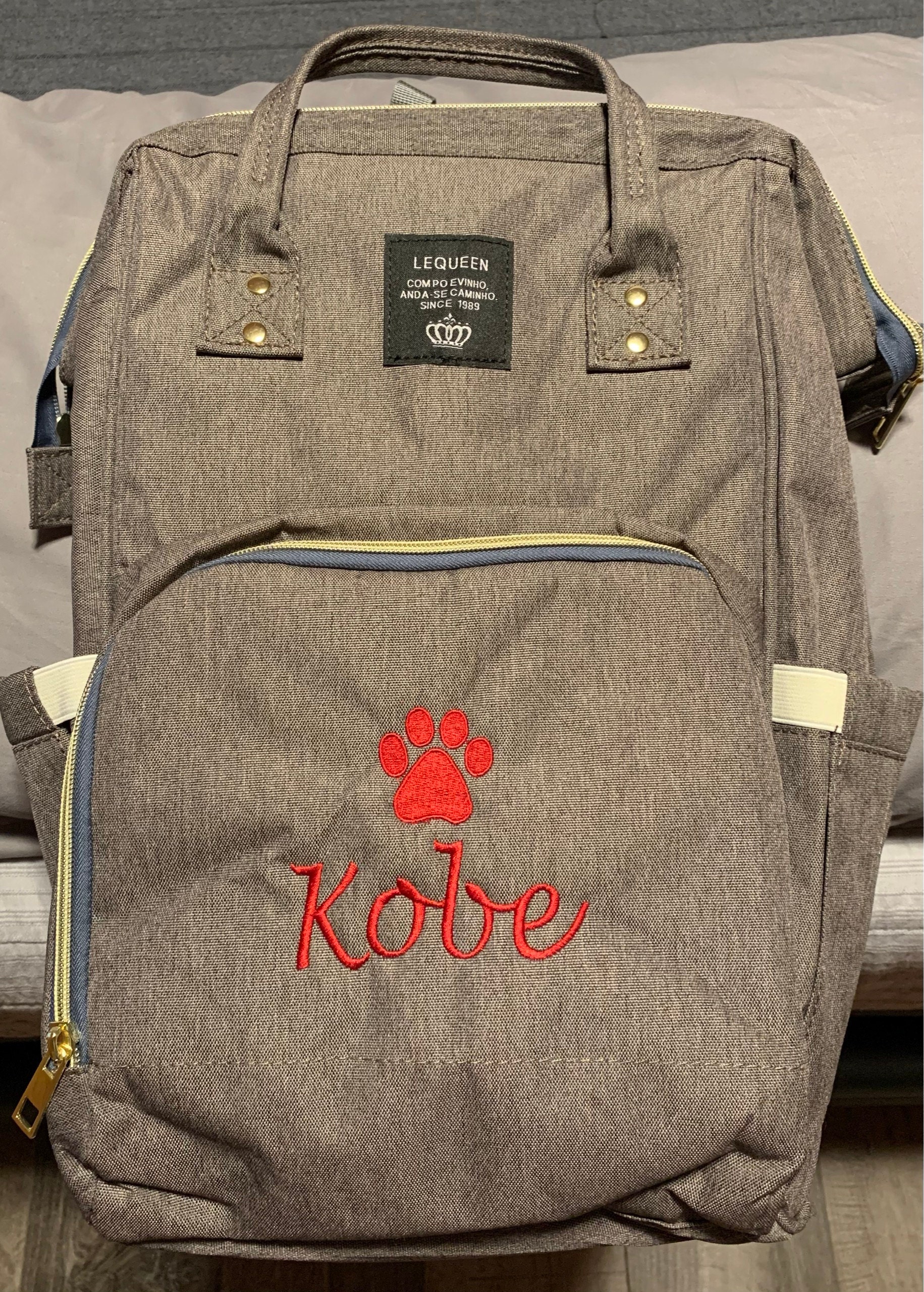Monogrammed Diaper Bag Backpack | Multi Functional Diaper Bag Backpack | Personalized Diaper Bag | Custom Name Diaper Bag | Baby Shower Gift