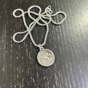 Greek Cross Necklace Christian Cross IXOYE Coin Silver Gold | Etsy