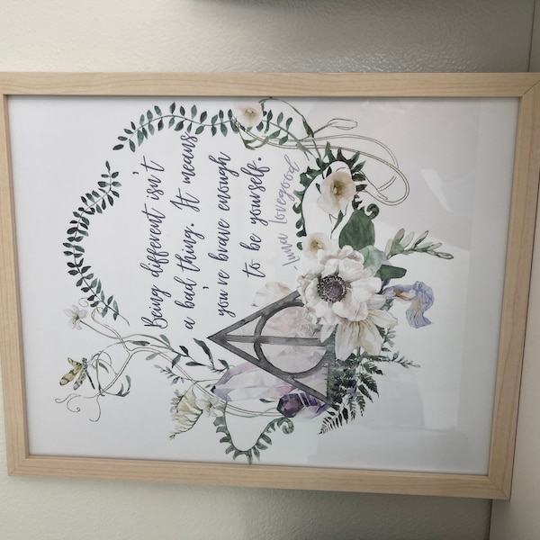 HP Luna Inspirational Quote | Floral Pastel Watercolor Printable Wall ...