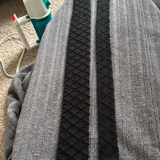 A customer's finished Bradford Men's Tie Knitting Pattern