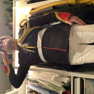 Gold and Black Military Officer Costume Hat - Costume Accessory