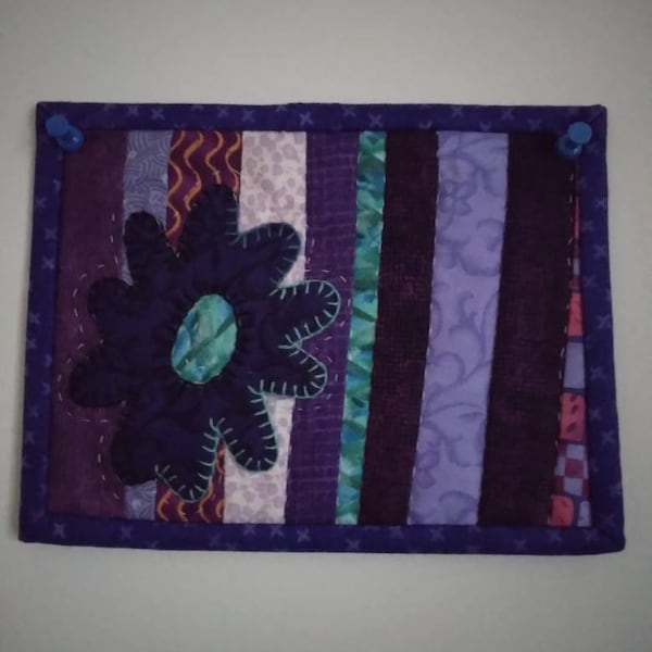 Blue Flower Quilt, Little Wall Quilt - Etsy
