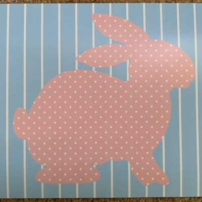 Full House Bunny Wallpaper Print - Etsy