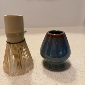 青い陶器の抹茶立て - 茶筅スタンド - 日本の茶道 - Etsy 日本