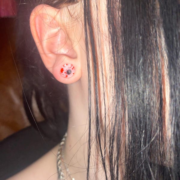 Blood Splatter Alien Skinz Red White Silicone Halloween True Crime Ear ...