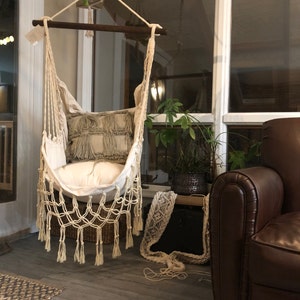 Hanging Chair Hammock Chair Kids Bedroom Swing Macrame Swing