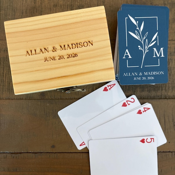 Custom Wedding Playing Cards, Blank Playing Cards, Wedding Guest Book ...