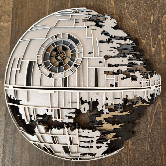 Death Star 5 Layers 2.5d Dxf, Svg, Ai, Cdr Laser Cut File - Etsy Death Star 5 Layers 2.5d Dxf, Svg, Ai, Cdr Laser Cut File - Etsy