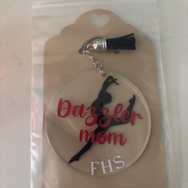 Dance Key Rack Personalized Dancer Keychains - Dance Team Gift - 1 Acrylic 3 Inch Ring ...