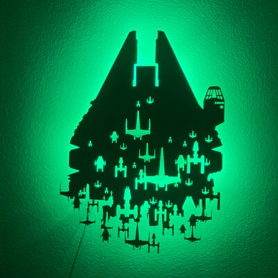 Personalised T-rex Metal Wall LED Light, Night Light, T Rex Light ...