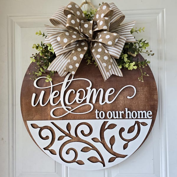 Unfinished Wood Round DIY Kit | Howdy Y'all Handkerchief Door Hanger ...