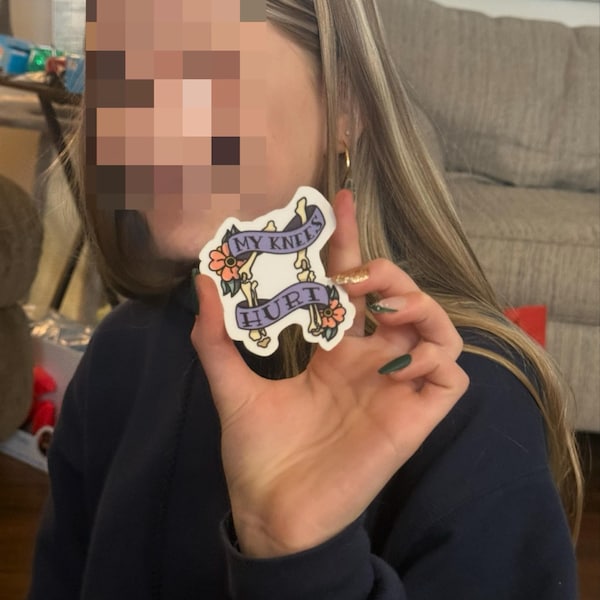 My Knees Hurt Sticker | Arthritis Sticker | Knee Bone Sticker | Spooky ...