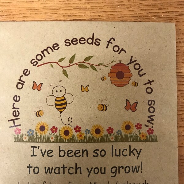 End of Year Gifts for Class | Bee Friendly Seed Packet | End of Term ...