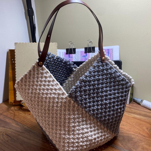 Macrame Bag PDF Pattern, DIY Macrame Boho Purse, Handbag Pattern ...