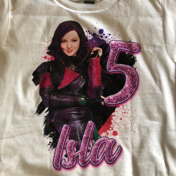 Descendants Birthday Shirt, Descendants Party Girl's Tshirt ...