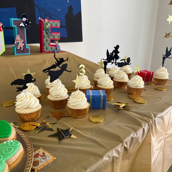 Never Grow up Cupcake Toppers, Peter Pan Cupcake Toppers, Never Grow up ...