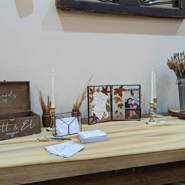 Personalised RUSTIC Wedding Card Box: Wooden Keepsake Memory Box - Etsy UK
