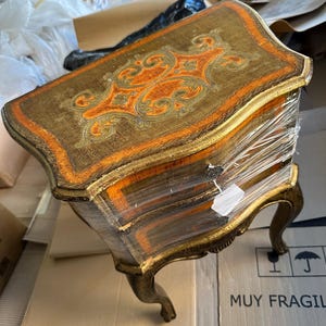 Set of Four Italian Florentine Trays Gilded Florentine Style Serving Trays Hollywood Regency Tray Midcentury Vintage Baroque Style Golden