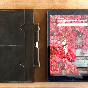 Personalized Distressed Leather iPad Cover Case for iPad Pro 9.7 11 12. ...
