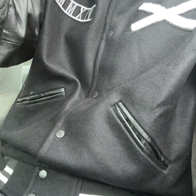 Black Varsity Jacket Men | Wool Letterman Bomber With Leather