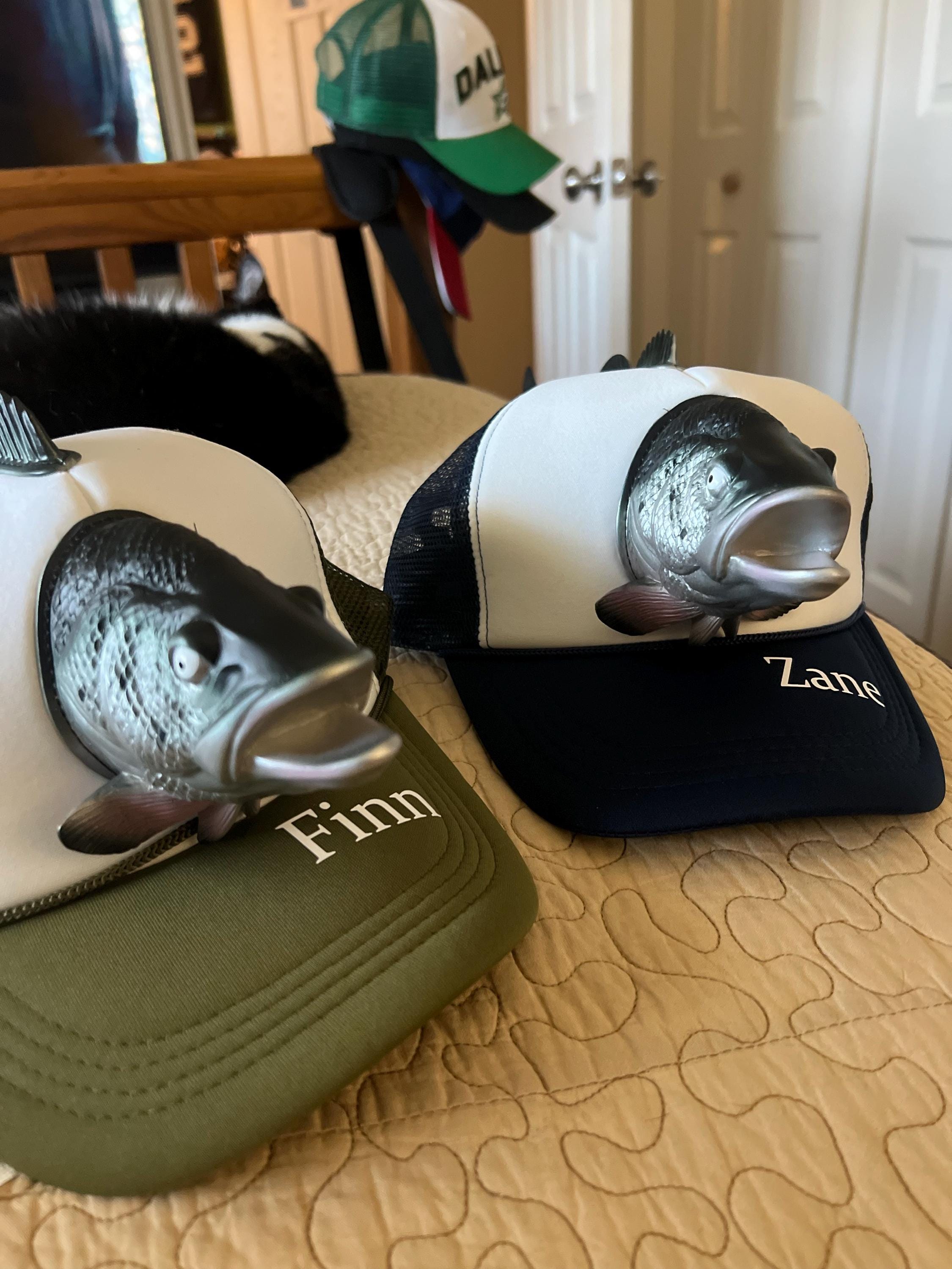 Custom Fish Caps, Men's Fish Trucker hat, Men's Trucker hat shark, Men's shark baseball caps, Men's fishing caps, Gift for him, Fishing Gift