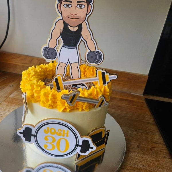 weightlifter-girl-cake-topper-collection-weightlifting-gym-girl-cake