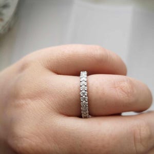 Oval Cut Moissanite Full Eternity Band Colorless Moissanite Bridal Band Oval Women's Band For Anniversary Gift